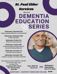 Fall Dementia Education Series - St. Paul Elder Services, Inc.
